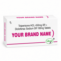 Tolperisone HCL 450mg SR + Diclofenac Sodium SR 100mg Tablets